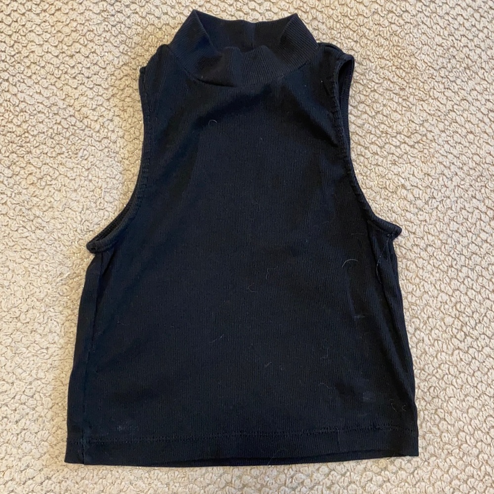 Ribbed turtle neck tank